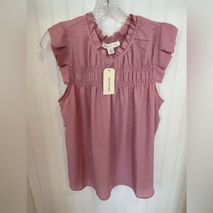Monteau Blush Pink Top with Ruching at the Top XL
